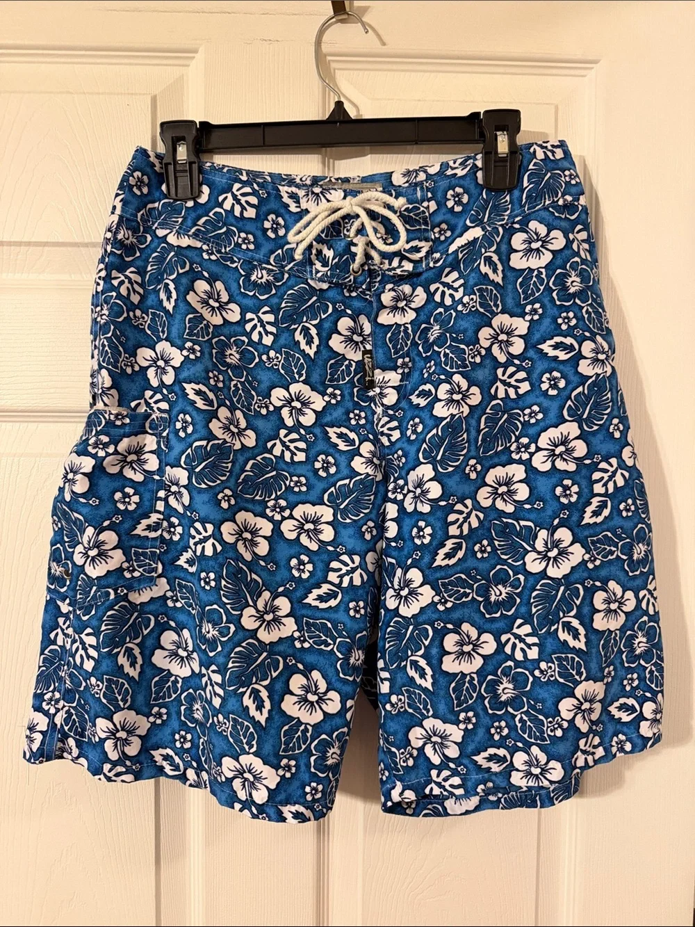 Blue Floral Men's Swim Shorts